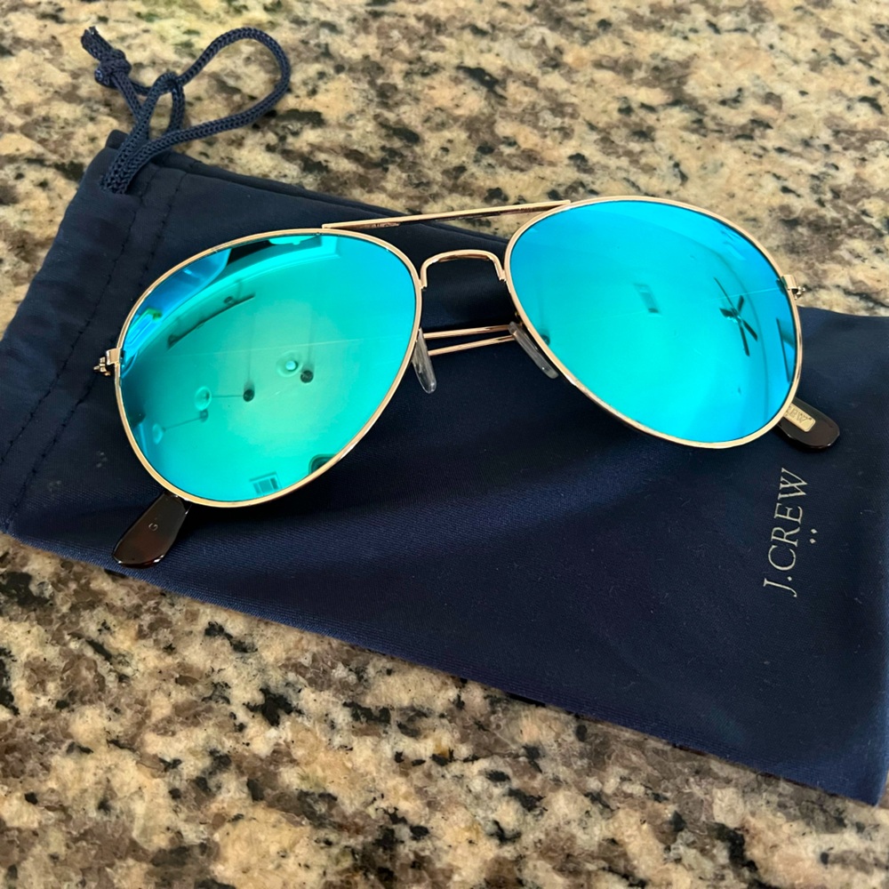 J. Crew Gold-Rimmed Aviator Sunglasses
